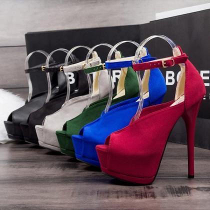 Women's Fashion High-heeled Boots..